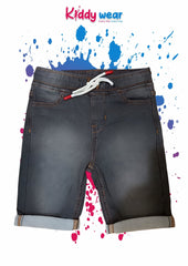 Boys' Faded Black Denim Shorts - Kiddy Wear