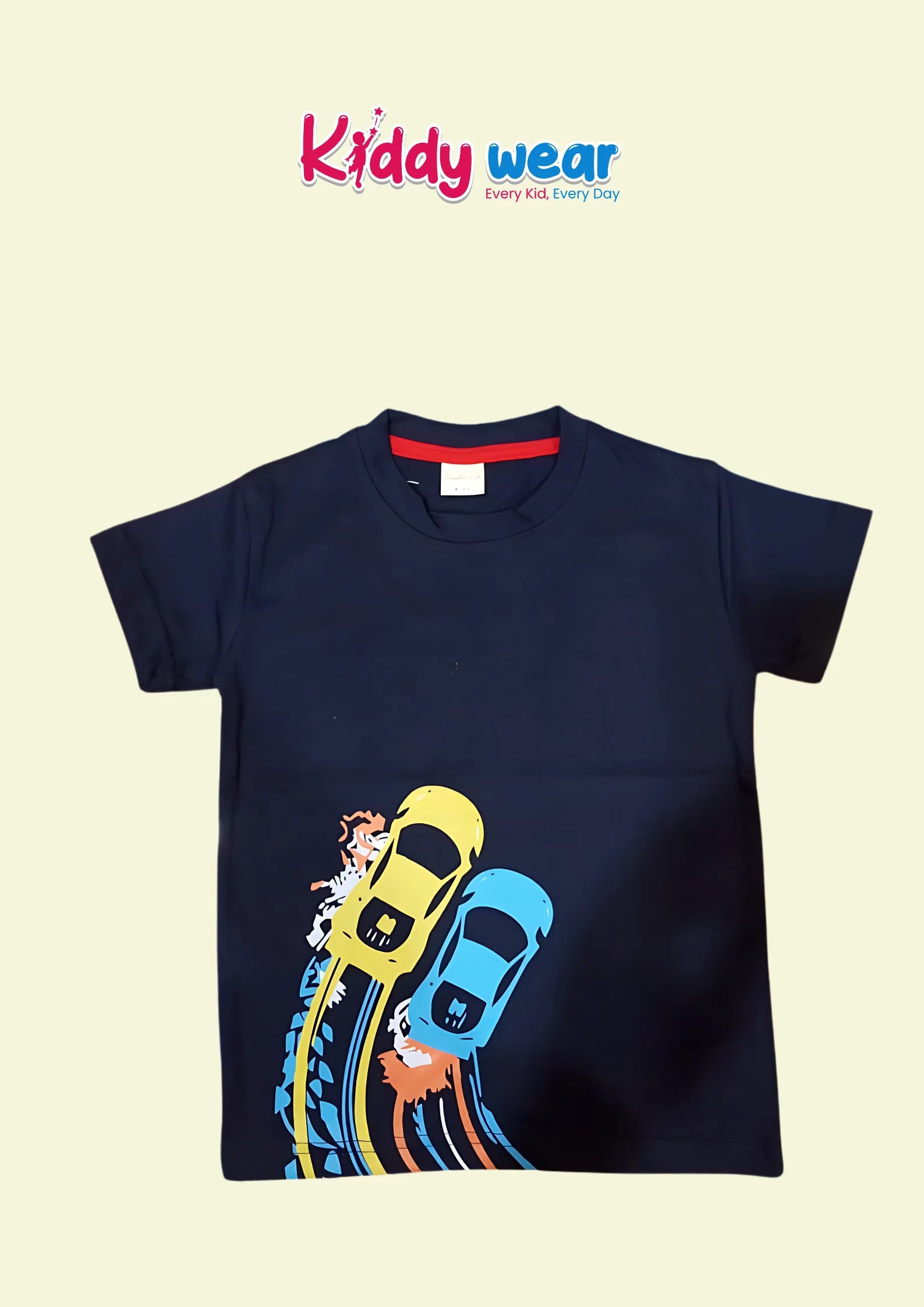 Kiddy Wear Kids' Racing Set - T-Shirt & Dark Jeans Combo