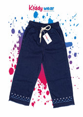 Girls' Embroidered Denim Pants - Kiddy Wear