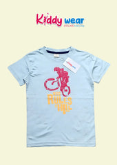 Kids' Light Blue Bicycle Tee & Dark Blue Jeans Set