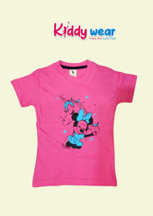 Unicorn Graphic Pink T-Shirt & Embroidered Denim Pants Set