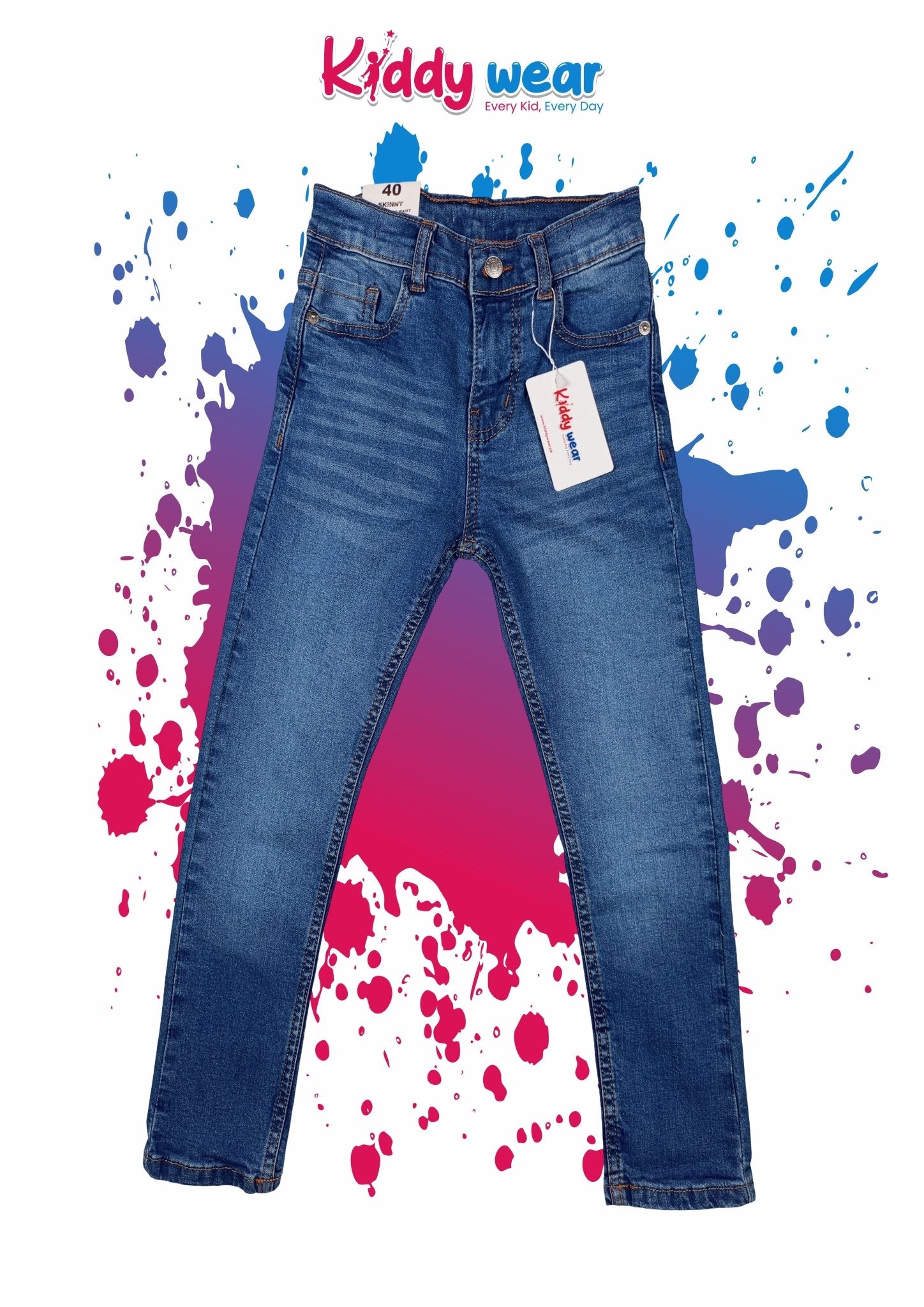 Kids Faded Look Denim Jeans - Kiddy Wear