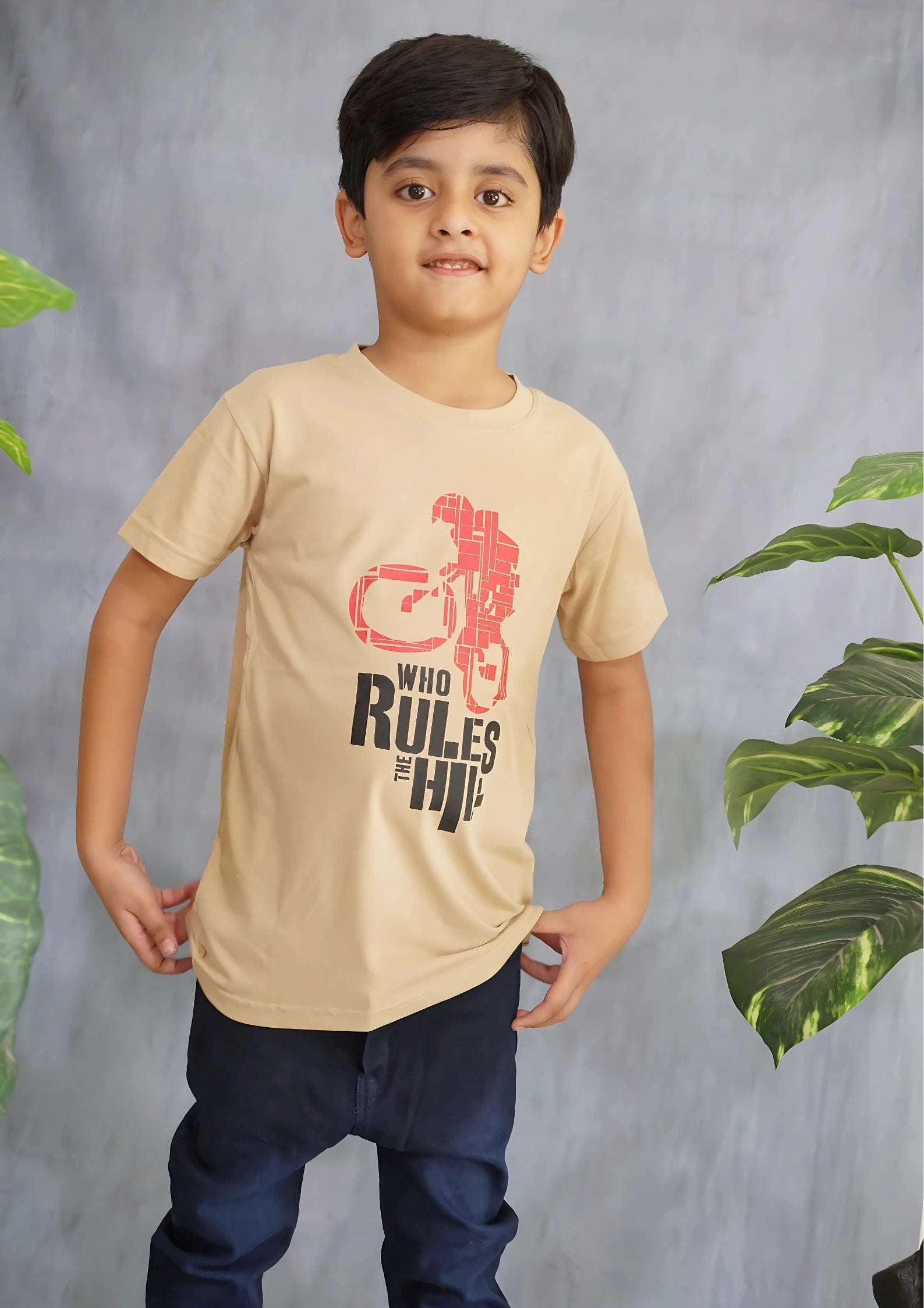 Kids' Khaki "Rules the Hill" Bike T-Shirt
