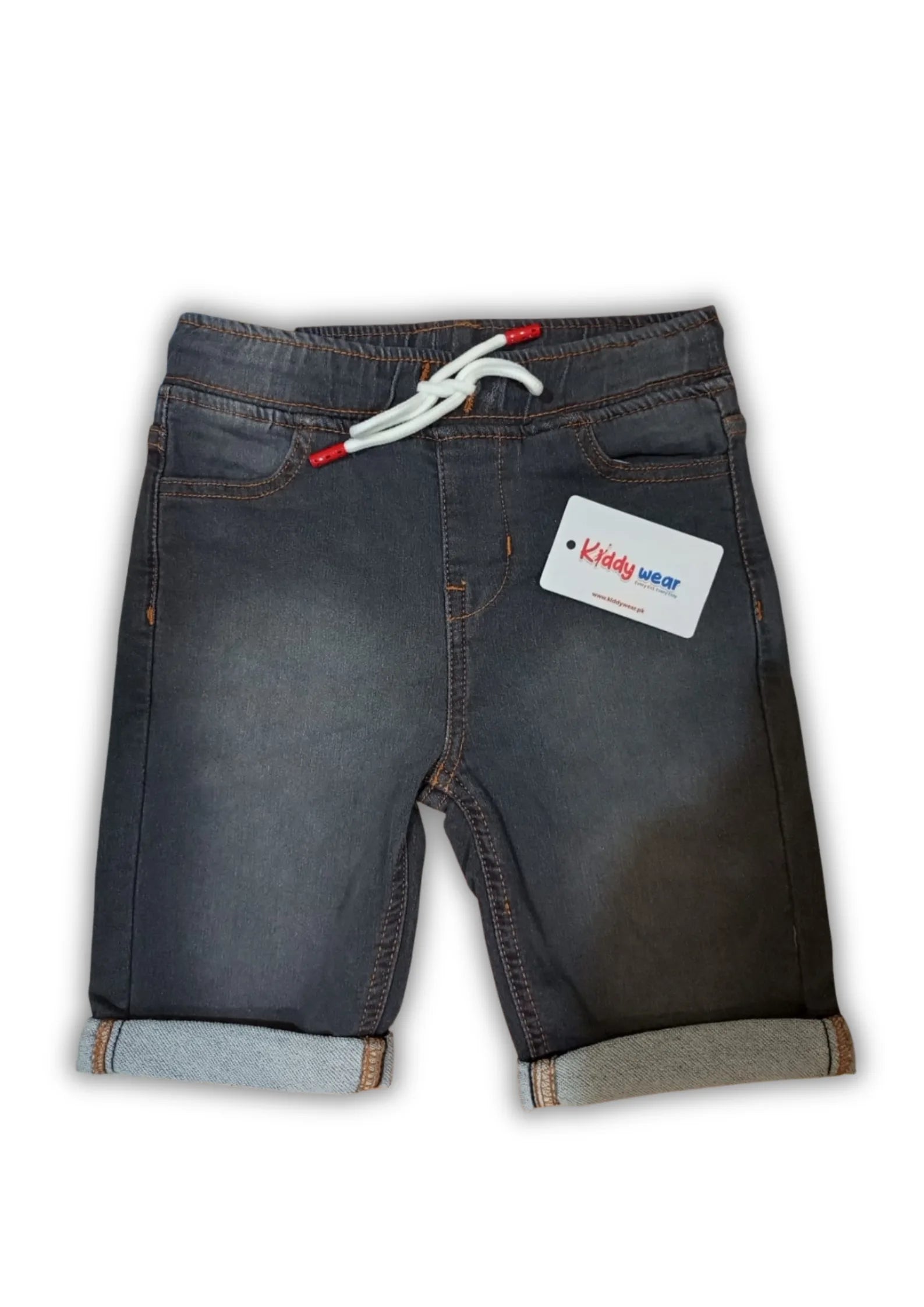 Boys' Faded Black Denim Shorts