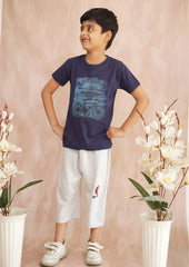 Kids' Navy "Live Simply" Bicycle T-Shirt