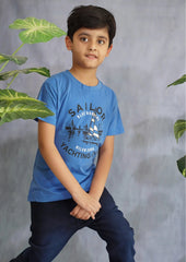 Kids' Blue Sailing Graphic T-Shirt
