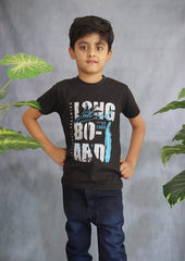 Kids' Black Long Board Tee & Grey Jeans Set