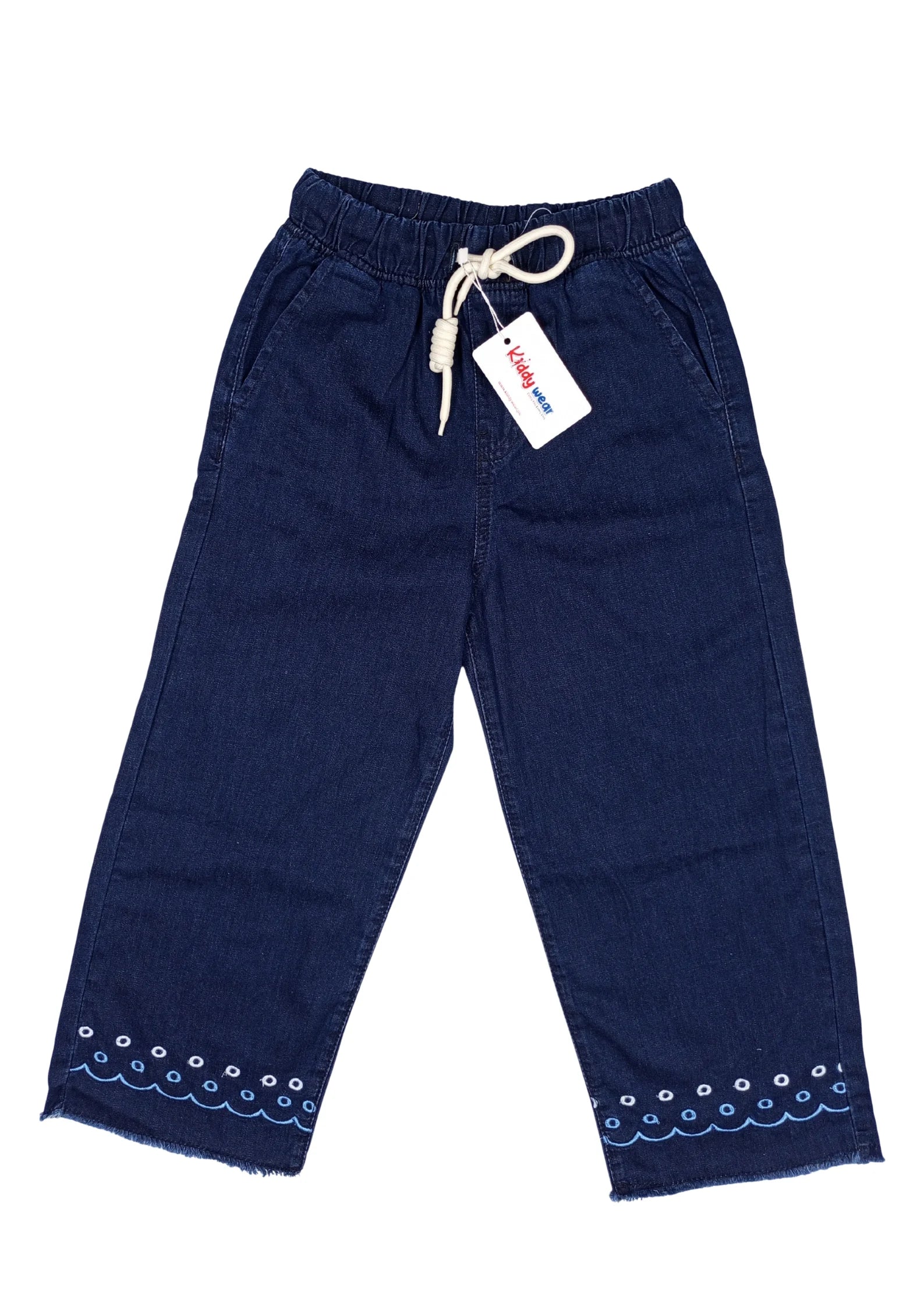 Girls' Embroidered Denim Pants