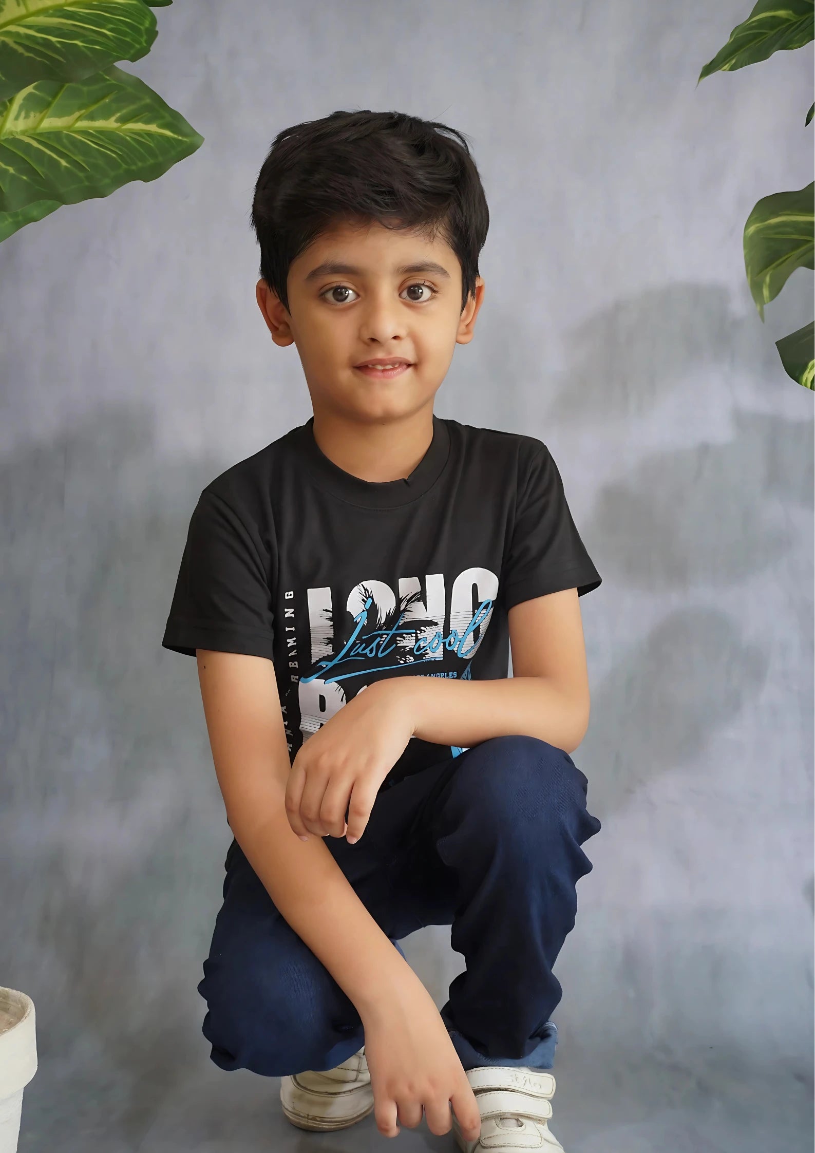 Kids' Black Long Board Tee Shirt
