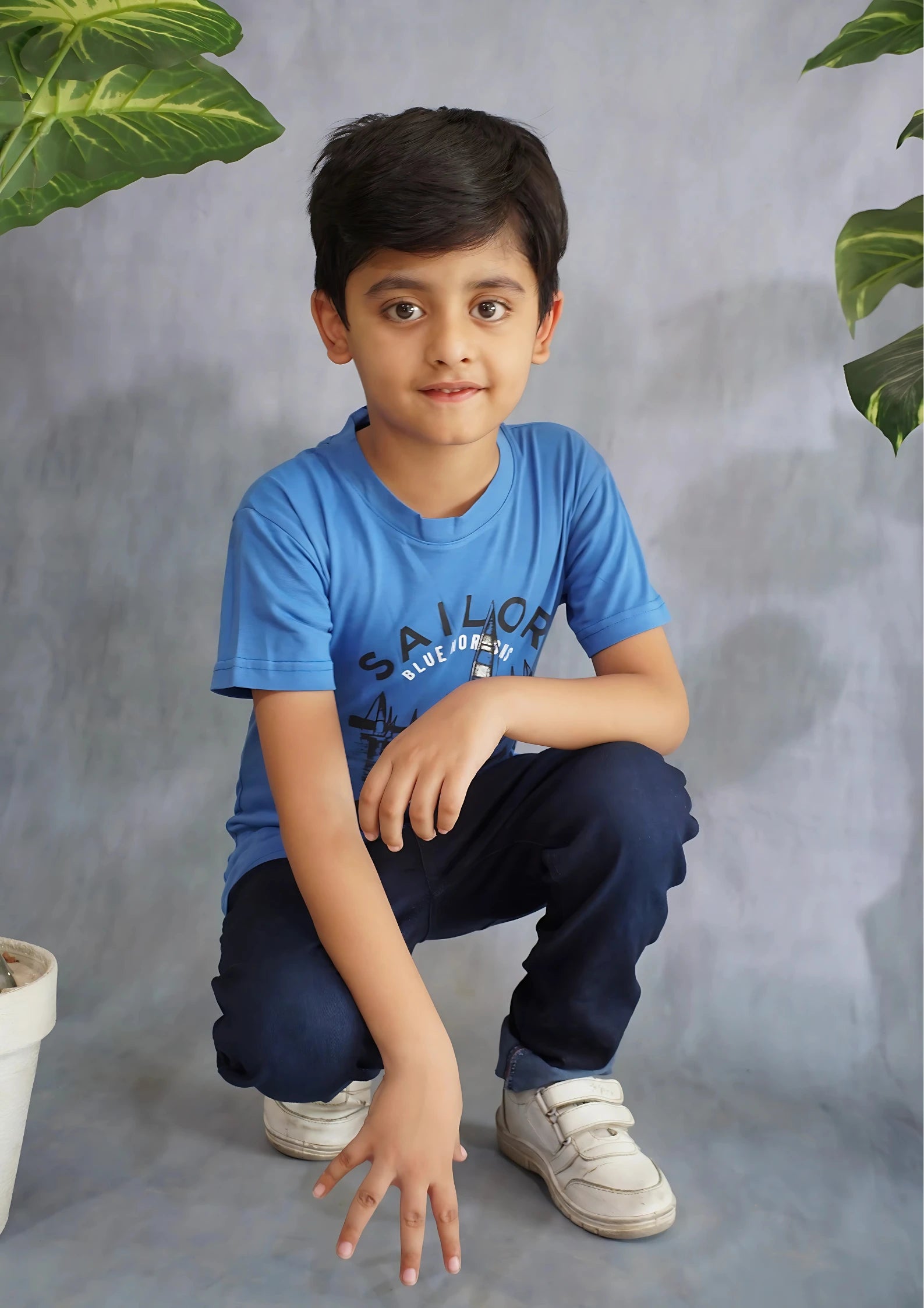 Kids' Blue Sailing Graphic T-Shirt